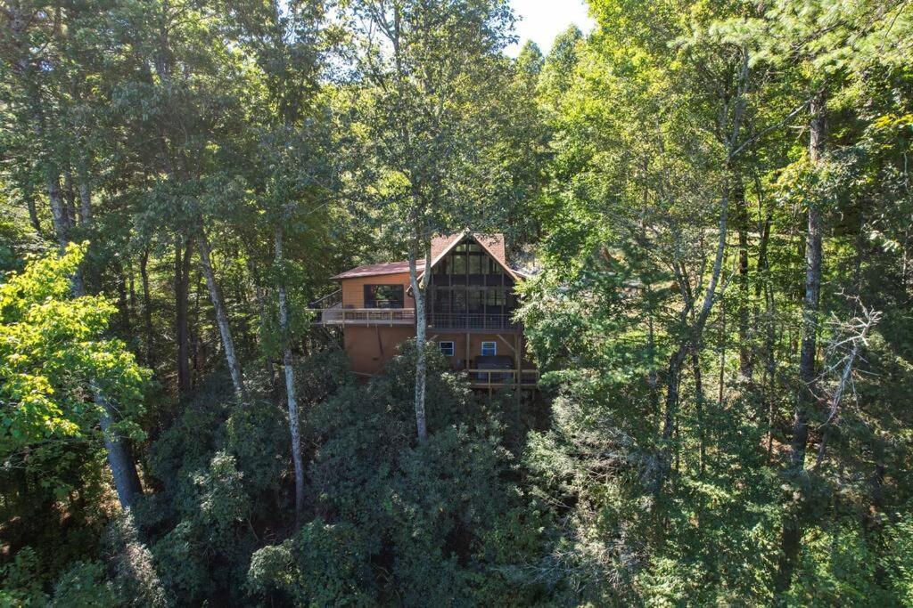 بلو ريدج Treehouse Cabin With Mountain, River Views And Arcades المظهر الخارجي الصورة